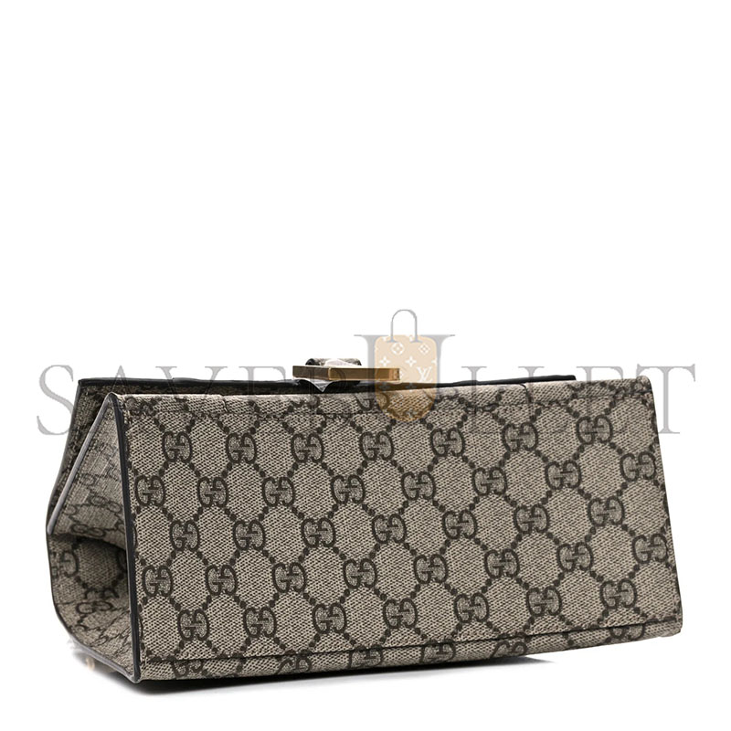 BALENCIAGA X GUCCI GG SUPREME MONOGRAM SMALL HOURGLASS TOP HANDLE BAG BEIGE EBONY 681697 (22.5*14.5*10cm)